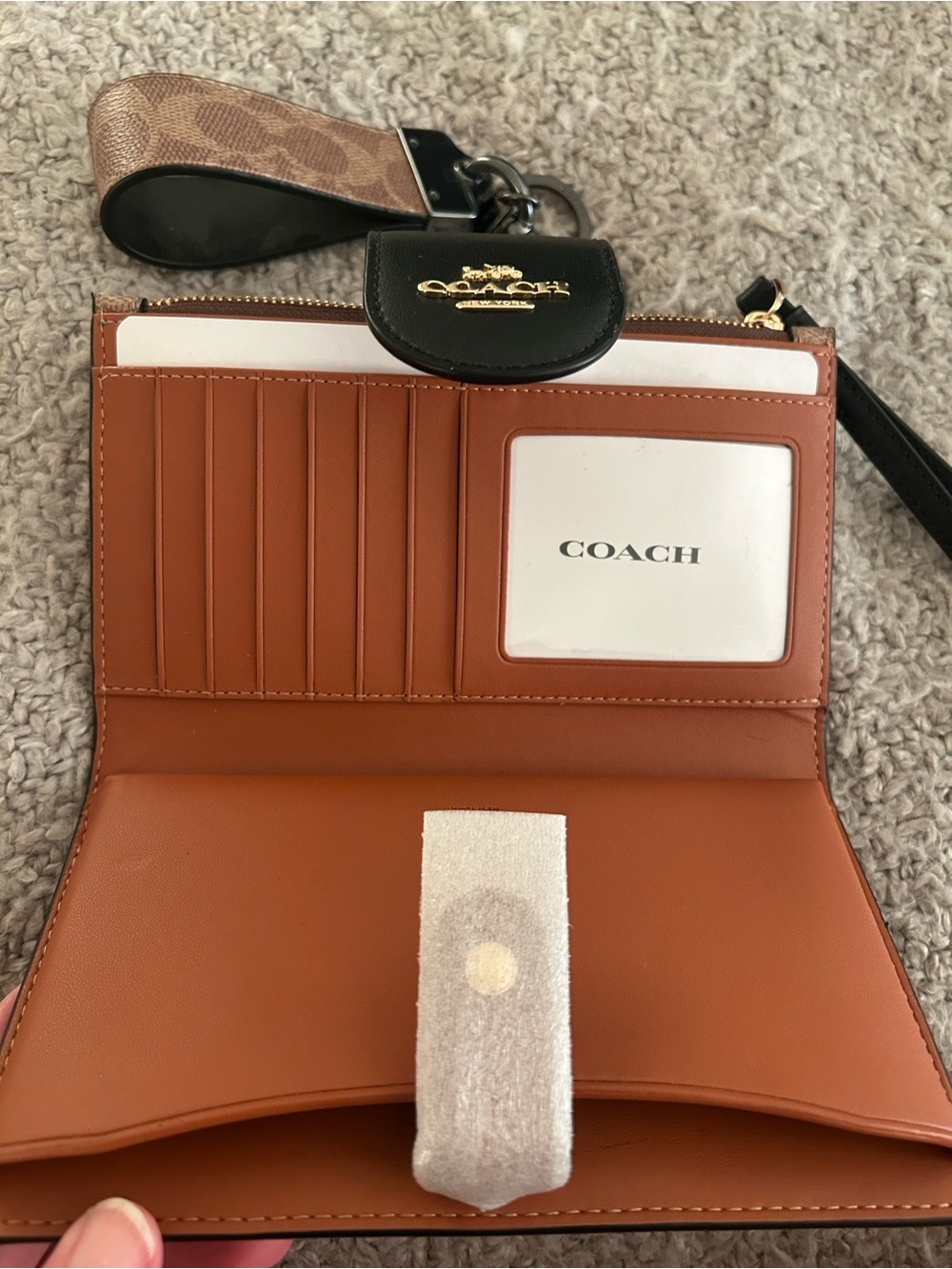 COACH TECH PHONE WALLET AND KEYCHAIN FOB NWT - Picture 6 of 8